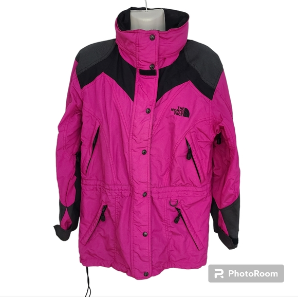 The North Face Jackets & Blazers - The North Face Full Zip Ski Jacket Hood Pink Black Nylon Extreme Light Womens  6